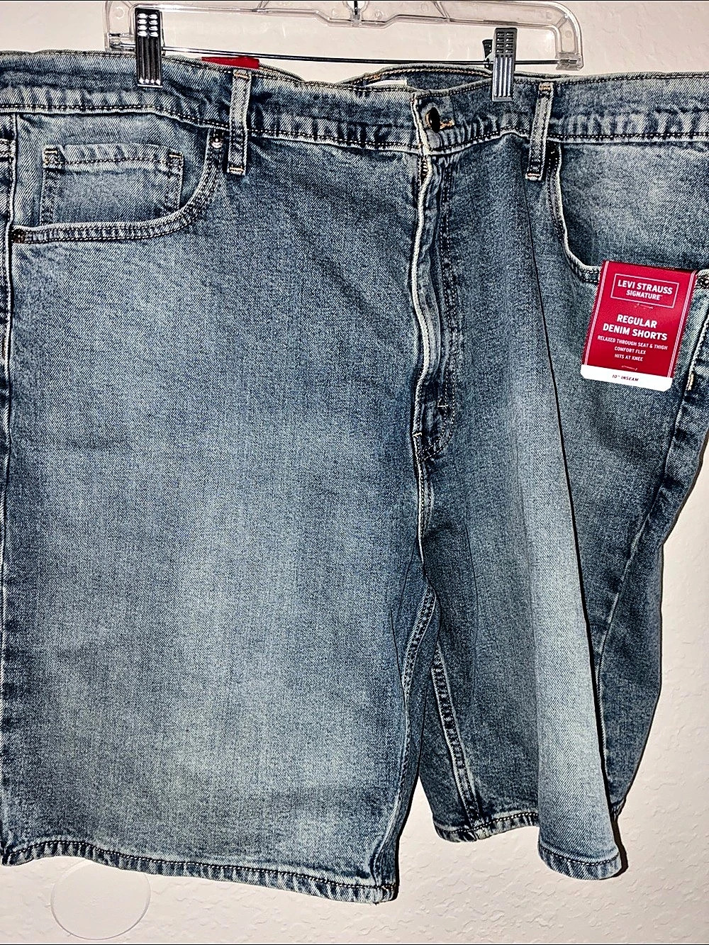 Levi Strauss Signature Regular Denim Shorts Men's Blue Denim Shorts Size 44 NWT